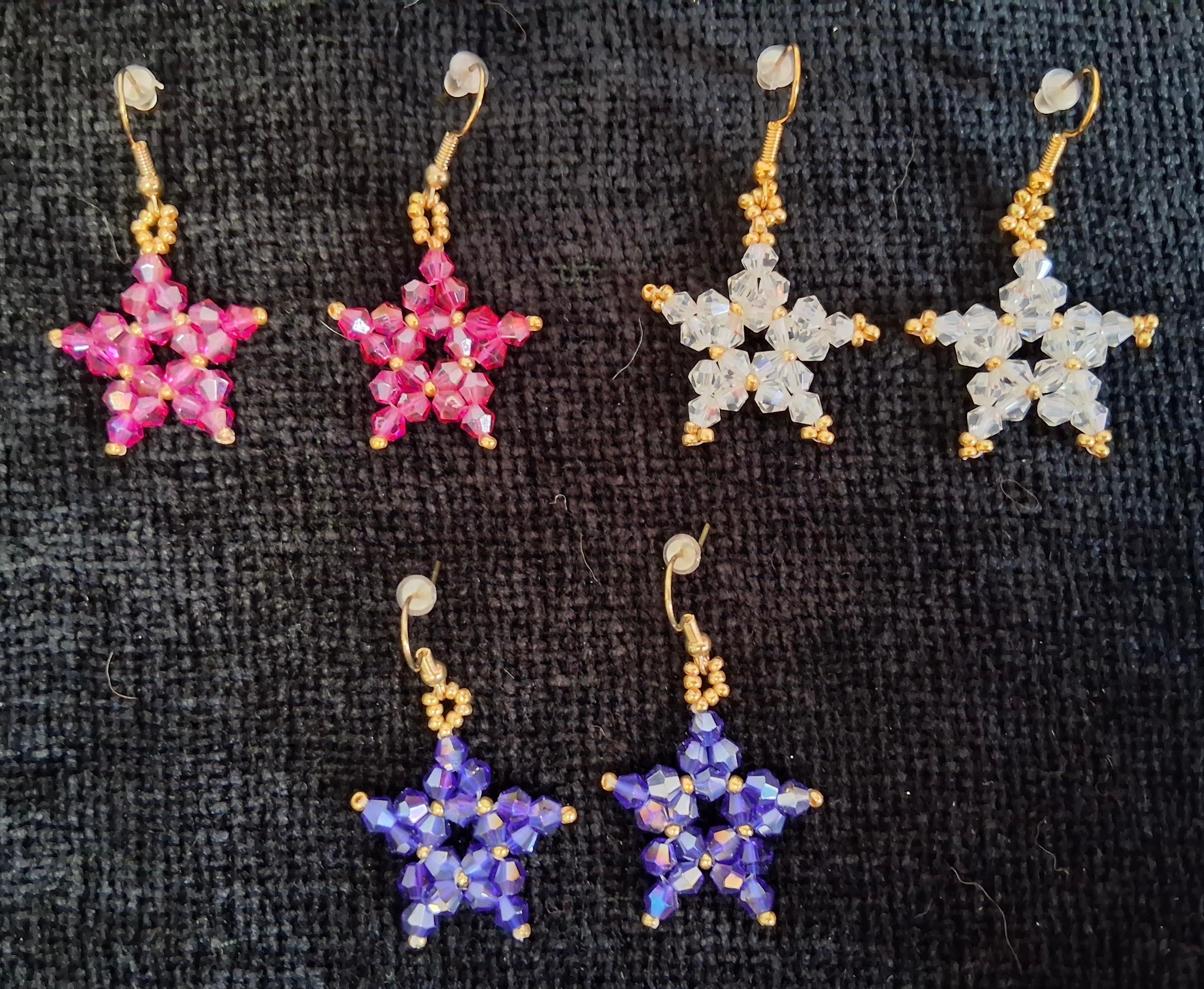 Beaded Star Earrings